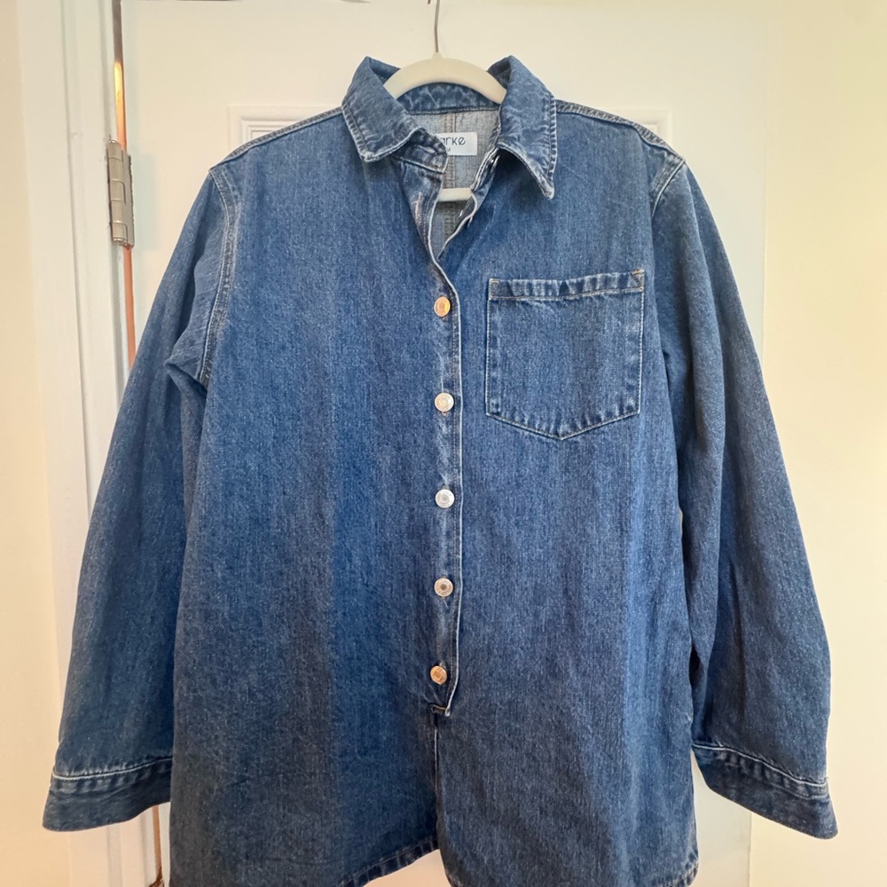 Women's Denim Button-Up Shirt
